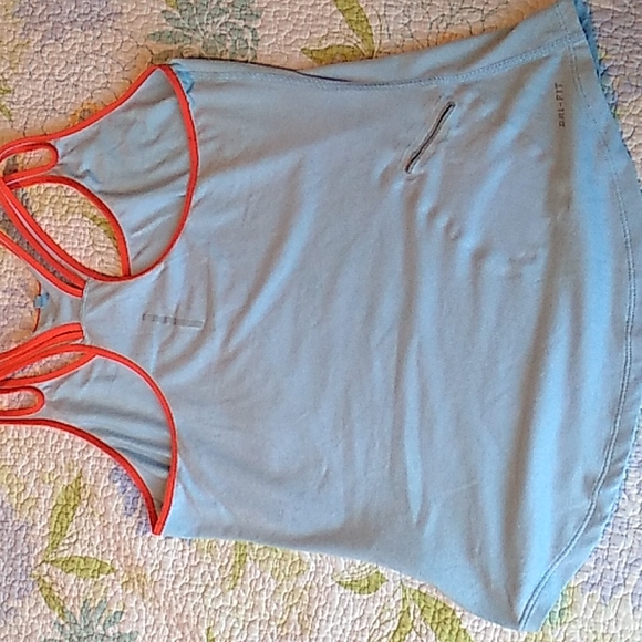 Nike Dri-fit, size medium, light blue  racer back tank - Picture 2 of 6